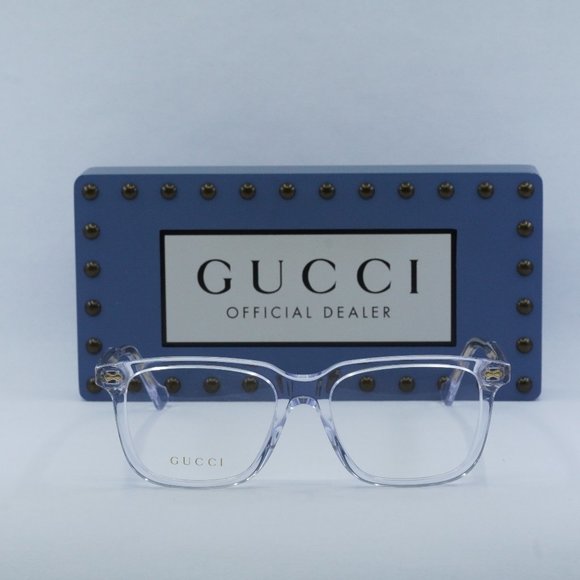 FINAL PRICE NEW GUCCI GG0737O 017 CRYSTAL GOLD EYEGLASSES - Picture 2 of 10